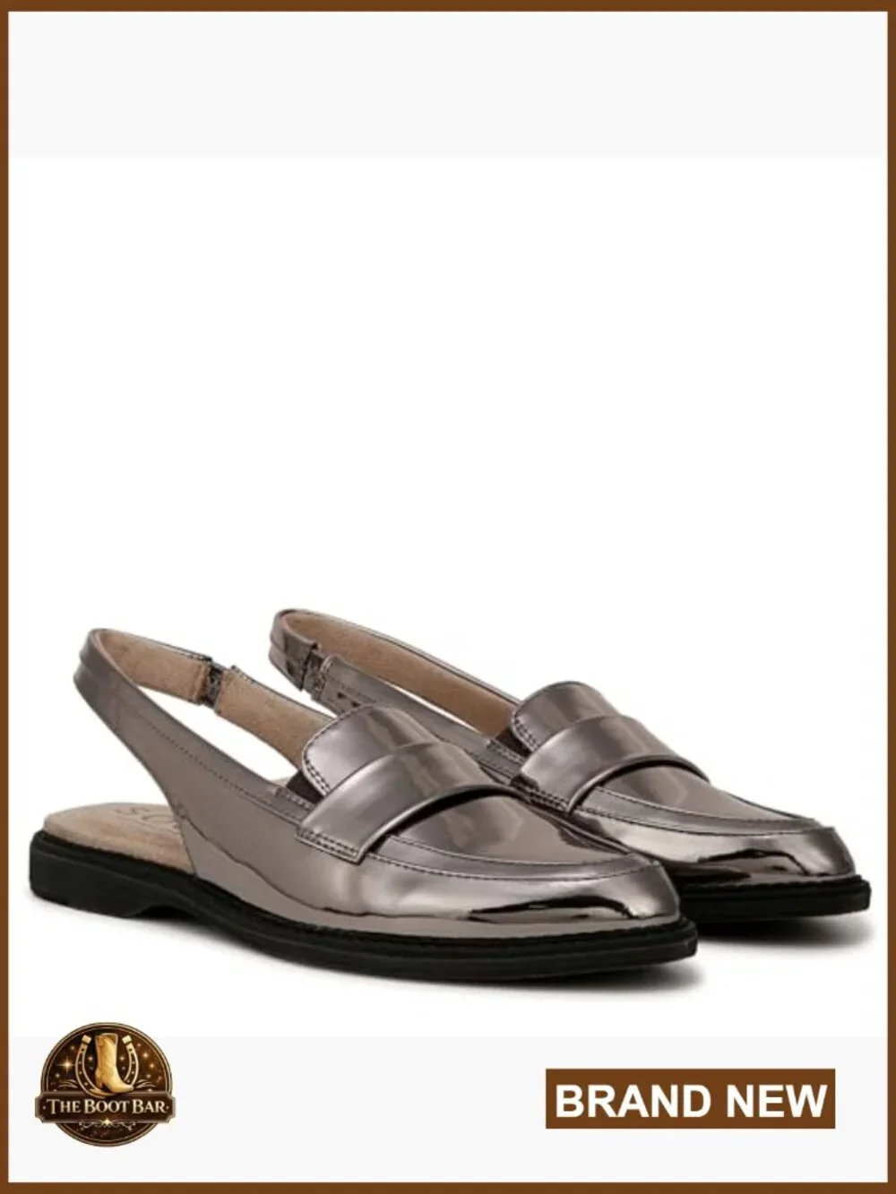 Womens Slingback Loafers Slip On Flats Memory Foam Cushioned